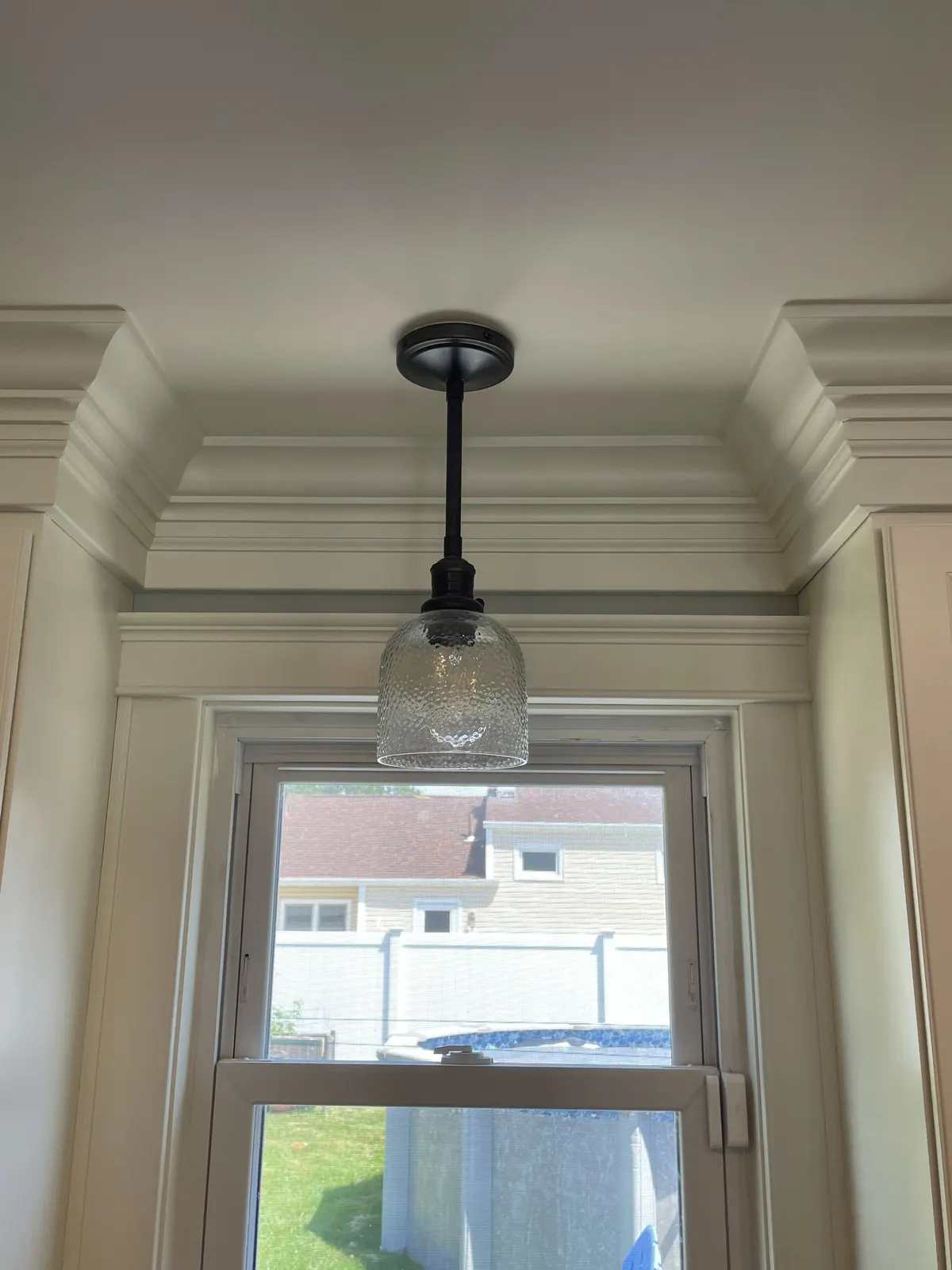 Built-up crown molding and window casing installed by Old Town Renovations on Long Island, NY